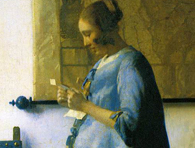 Йоханнес Вермеeр. Жінка в блакитному, що читає лист.